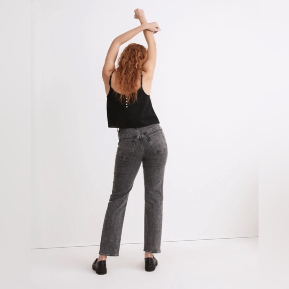 MADEWELL The Petite Perfect Vintage Straight Jean in Meaford Wash Seamed Edition - Picture 2 of 8
